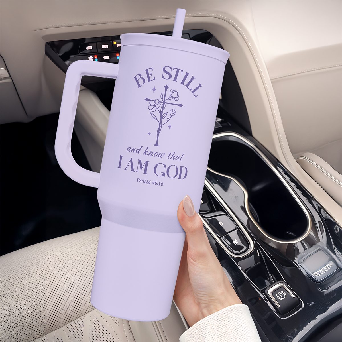 Purple Christian Slidemate | Slider Tumbler with Handle 40oz Sandjest Personalized Gifts
