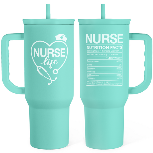 Mint Nurse Slidemate | Slider Tumbler with Handle 40oz Sandjest Personalized Gifts