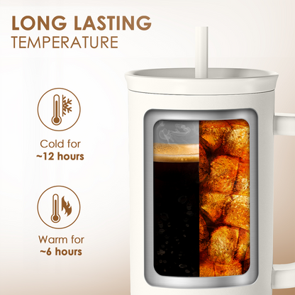 White Teacher Slidemate | Slider Tumbler with Handle 40oz