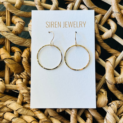14k gold filled or sterling silver SMALL HOOP EARRINGS