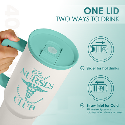 Mint Nurse Slidemate | Slider Tumbler with Handle 40oz