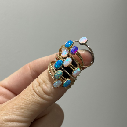 14k gold filled OPAL OVAL RING