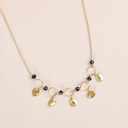 Orange Chalcedony Mini Chain Loop Necklace