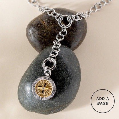 Interchangeable Two-Tone Compass Charm ALEX AND ANI