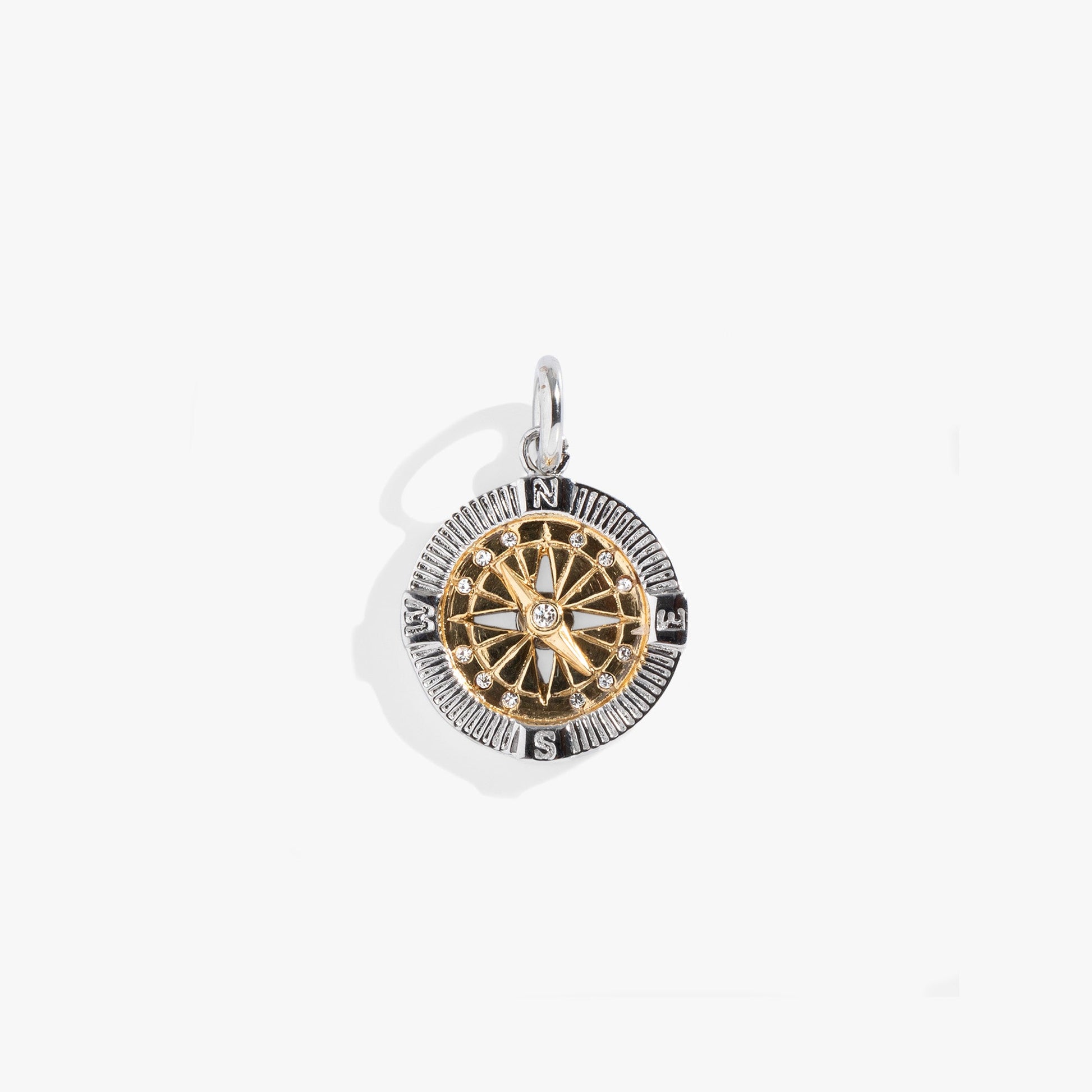Interchangeable Two-Tone Compass Charm ALEX AND ANI
