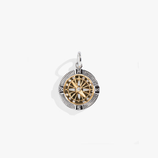 Interchangeable Two-Tone Compass Charm ALEX AND ANI