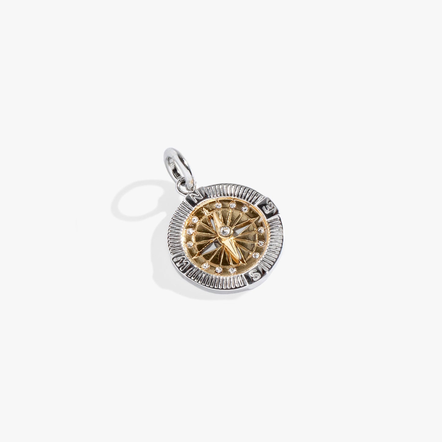Interchangeable Two-Tone Compass Charm ALEX AND ANI