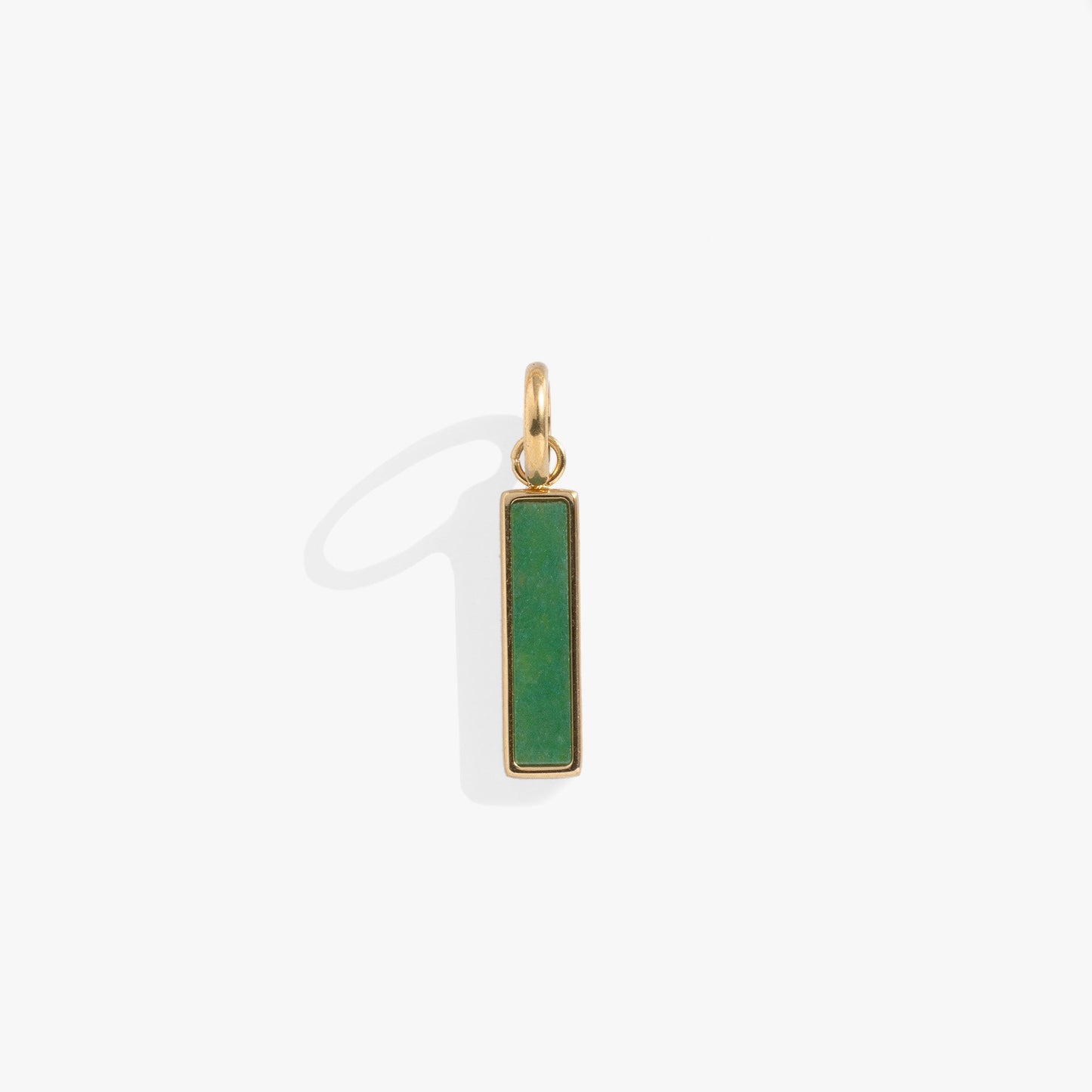Green Aventurine Gemstone Interchangeable Bar Charm ALEX AND ANI