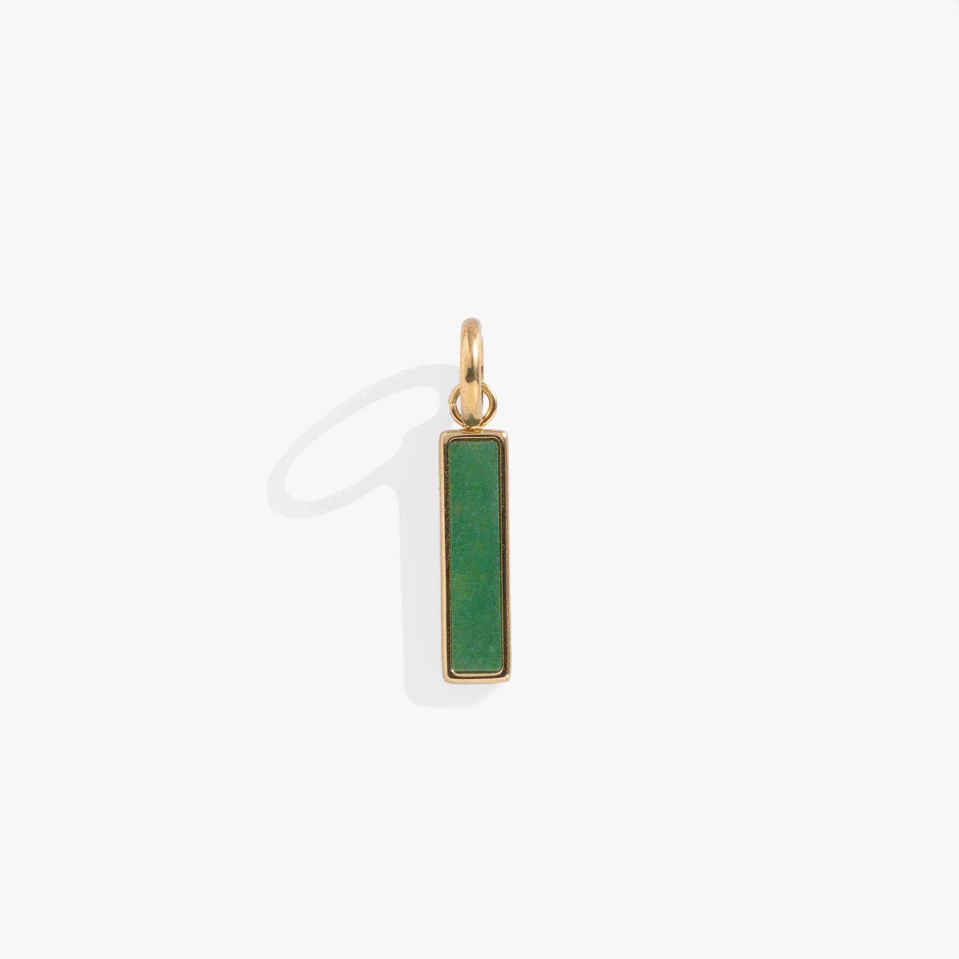 Green Aventurine Gemstone Interchangeable Bar Charm ALEX AND ANI