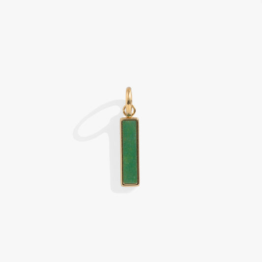 Green Aventurine Gemstone Interchangeable Bar Charm ALEX AND ANI