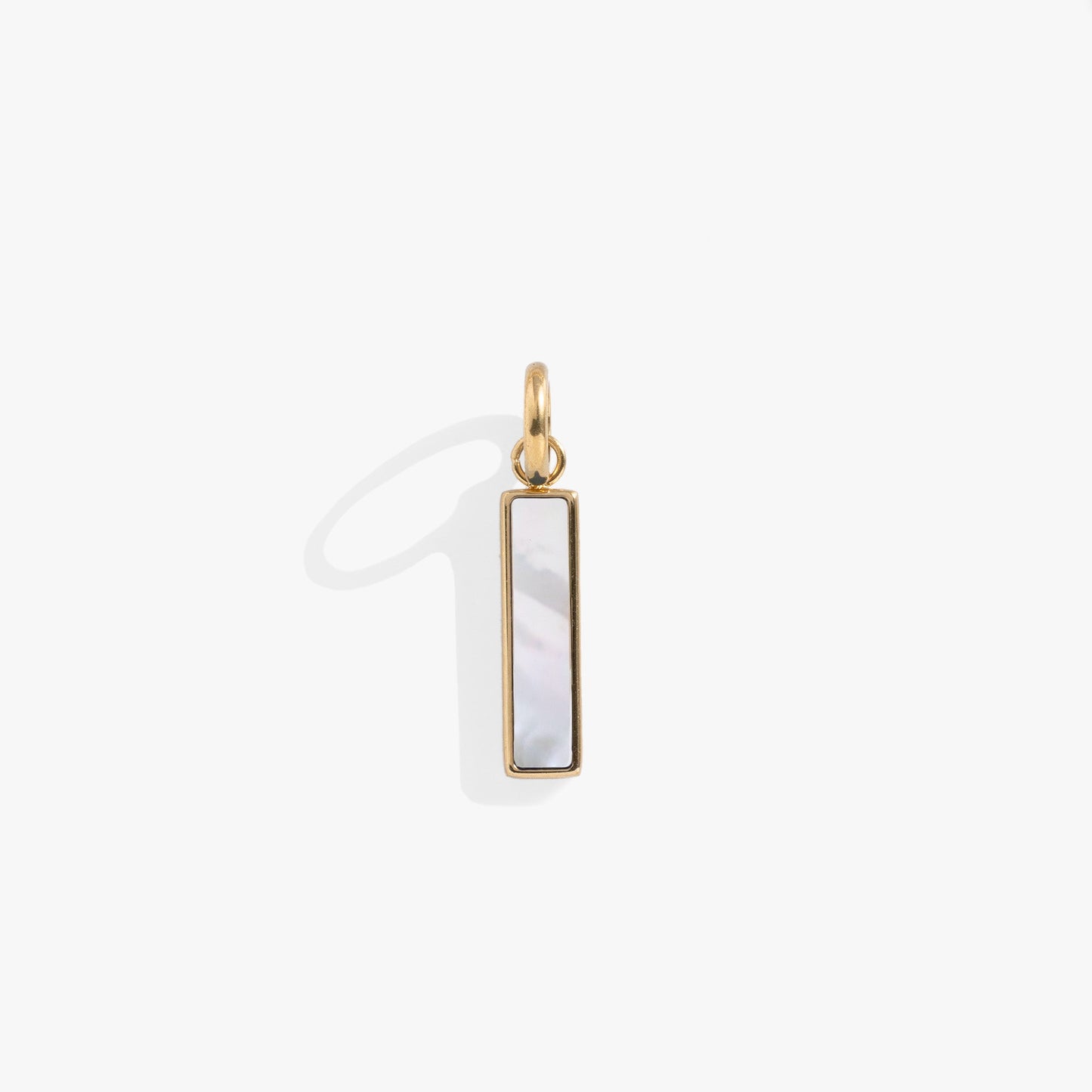 Mother of Pearl Gemstone Interchangeable Bar Charm ALEX AND ANI