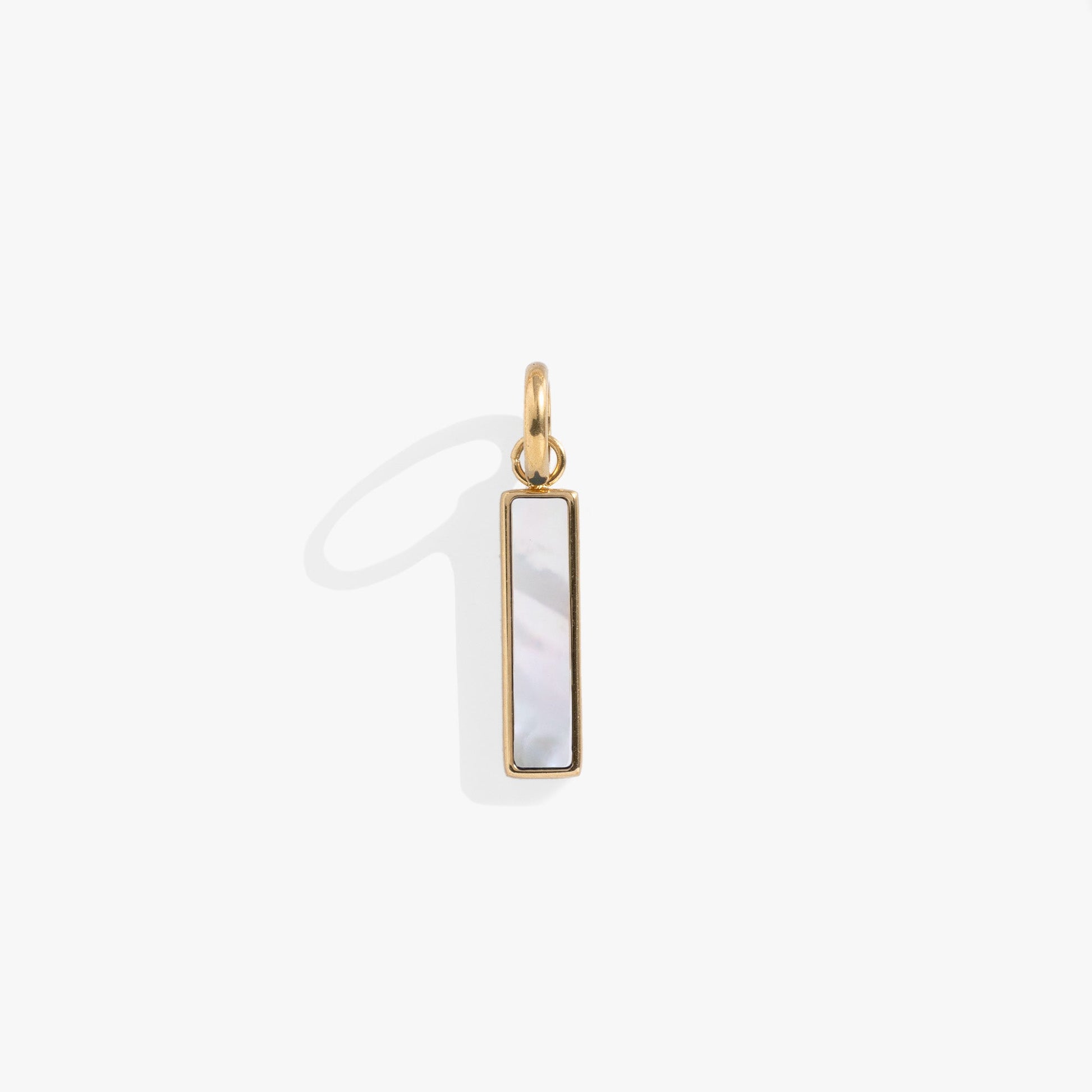 Mother of Pearl Gemstone Interchangeable Bar Charm ALEX AND ANI