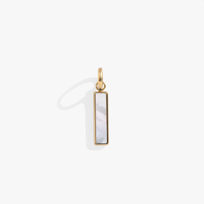 Mother of Pearl Gemstone Interchangeable Bar Charm ALEX AND ANI