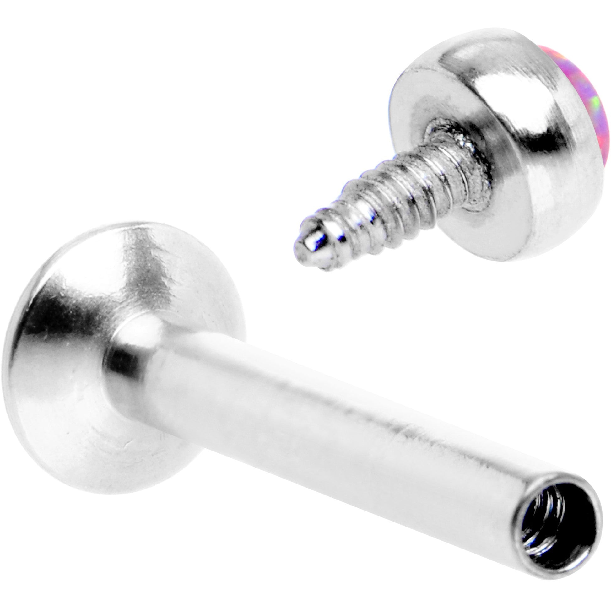 5/16 Pink Synthetic Opal Internally Threaded Daith Cartilage Tragus BodyCandy