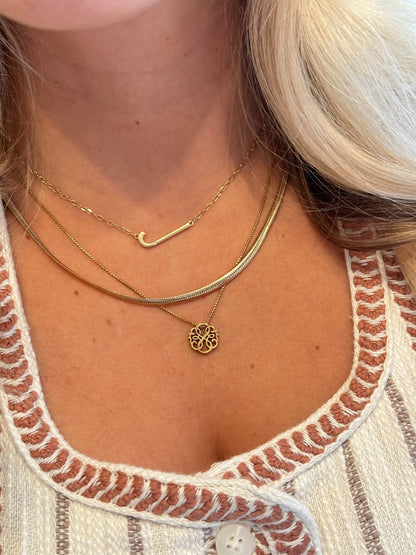 Initial J Precious Elongated Necklace ALEX AND ANI