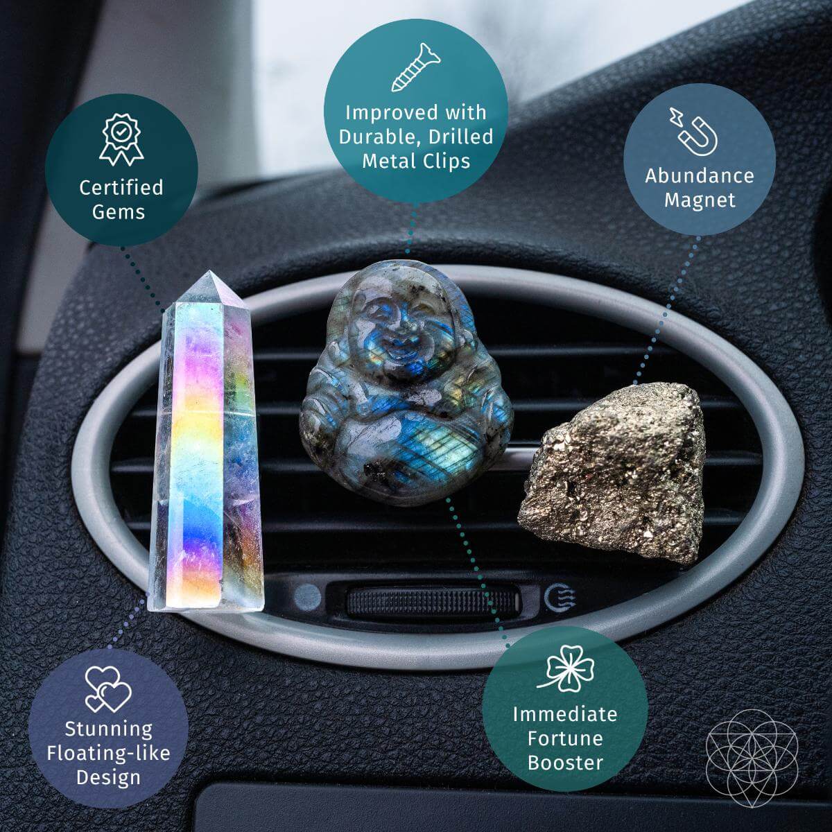 Joyous Traveler - Floating Crystal Car Kit Conscious Items