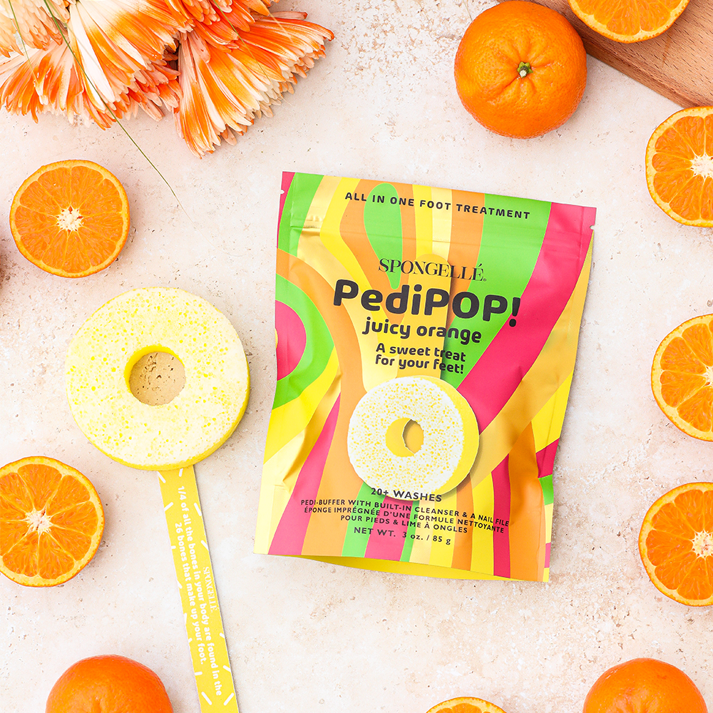 Juicy Orange | PediPOP! Pedi Buffer & Nail File Spongellé