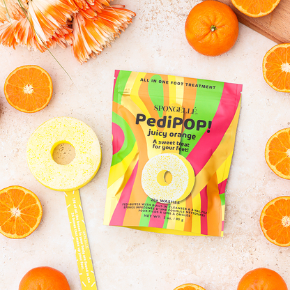 Juicy Orange | PediPOP! Pedi Buffer & Nail File Spongellé