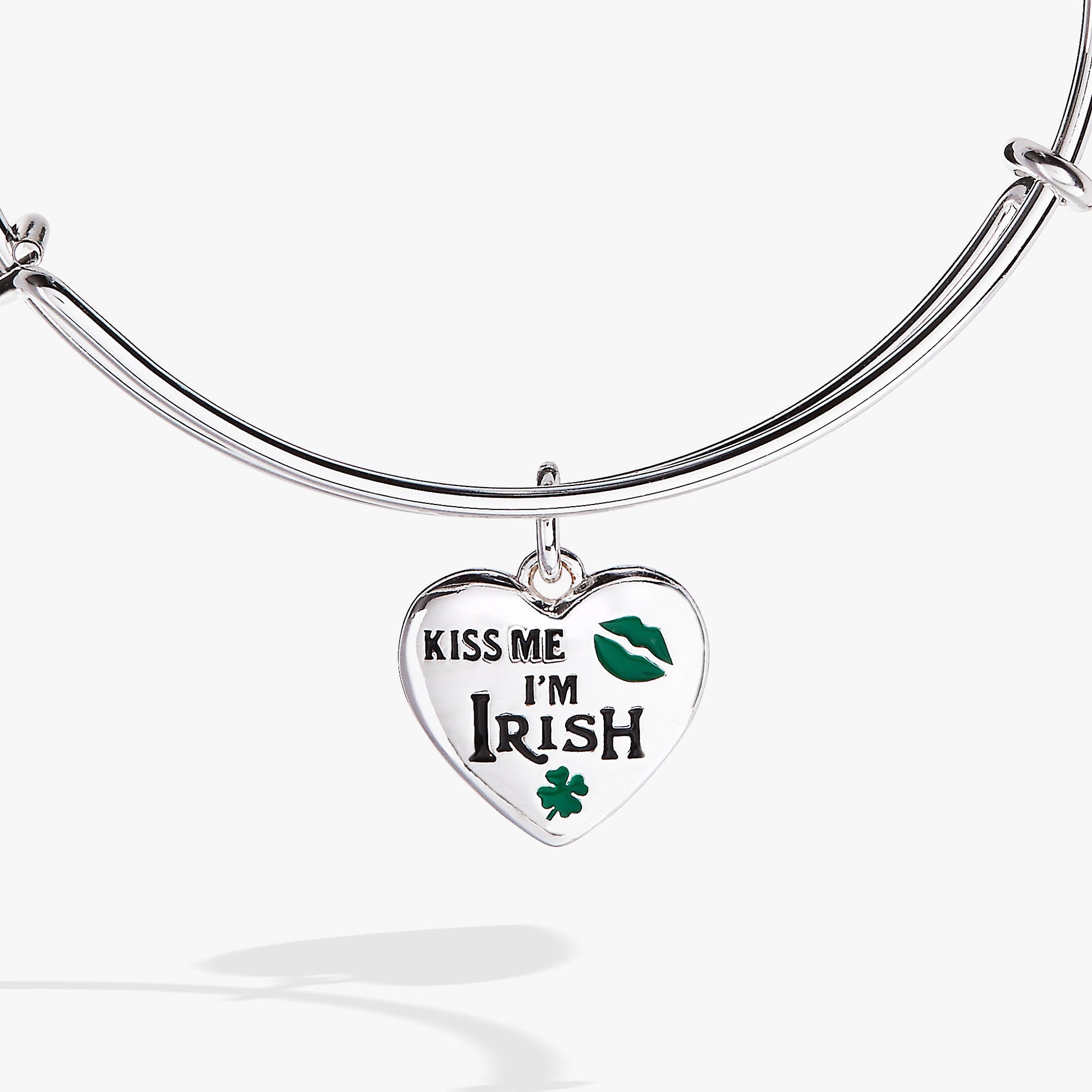 “Kiss Me I’m Irish” Charm Bangle ALEX AND ANI