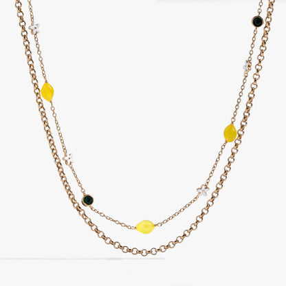Double-Layer Lemon Necklace ALEX AND ANI