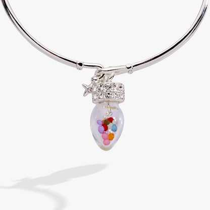 Christmas Light Bulb Shaker Tension Cuff ALEX AND ANI