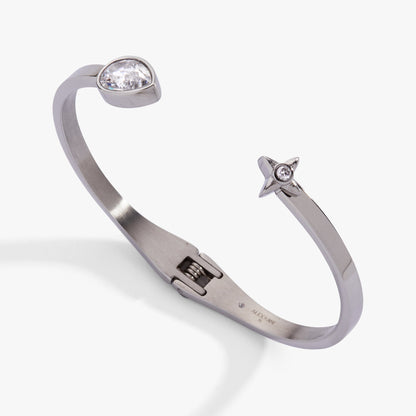 Crystal Teardrop and Star Cuff Bracelet ALEX AND ANI