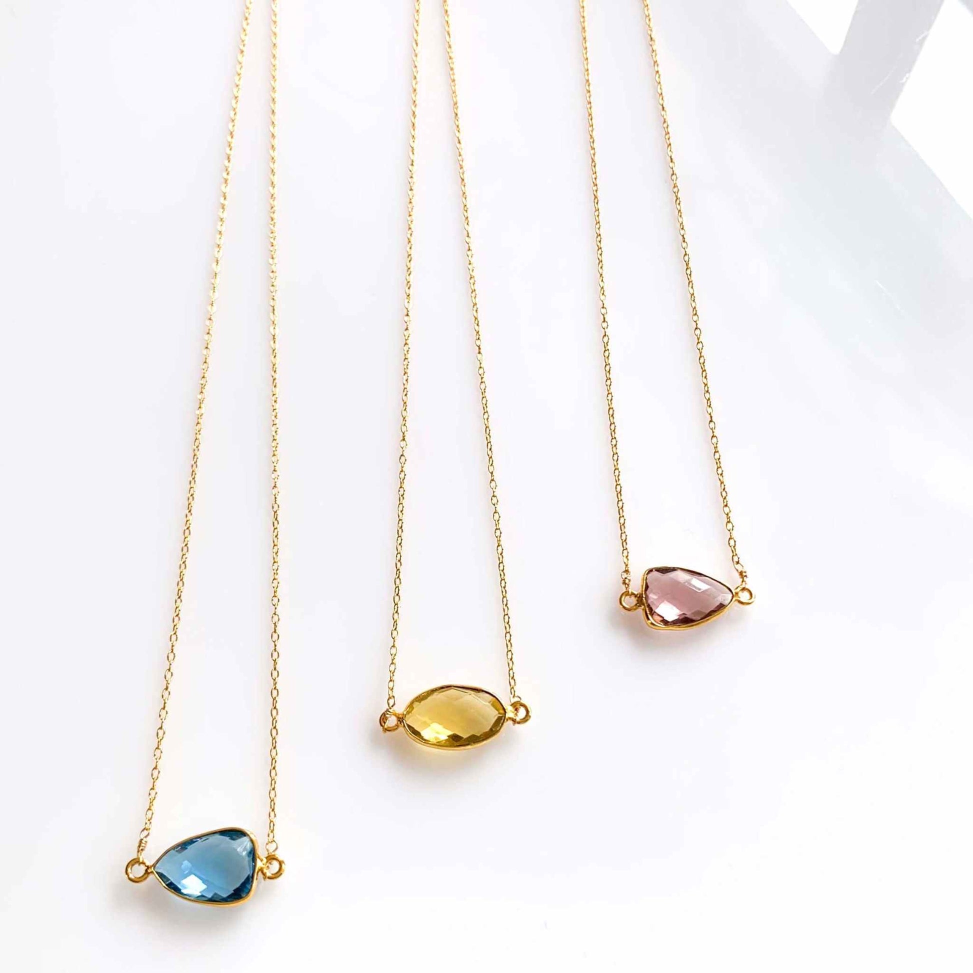 London Blue, Citrine and Garnet Minimalist NecklacesSimple, gold minimalist necklaces with beautiful bezel set stones. Great for layering.- 16-18" long- Spring ring clasp- 14k gold plated fine Italian sterling silver-NecklacesPARKEN JEWELRYVettedArcLondon Blue