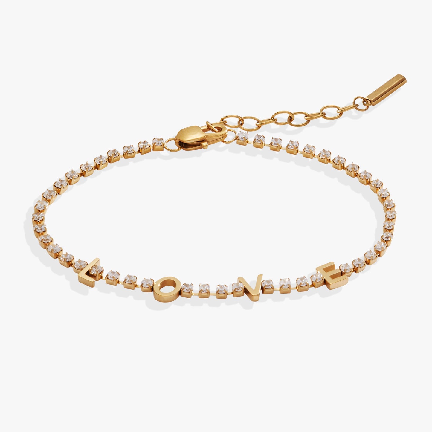 “Love” Crystal Tennis Bracelet ALEX AND ANI