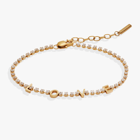 “Love” Crystal Tennis Bracelet ALEX AND ANI