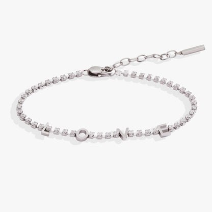 “Love” Crystal Tennis Bracelet ALEX AND ANI