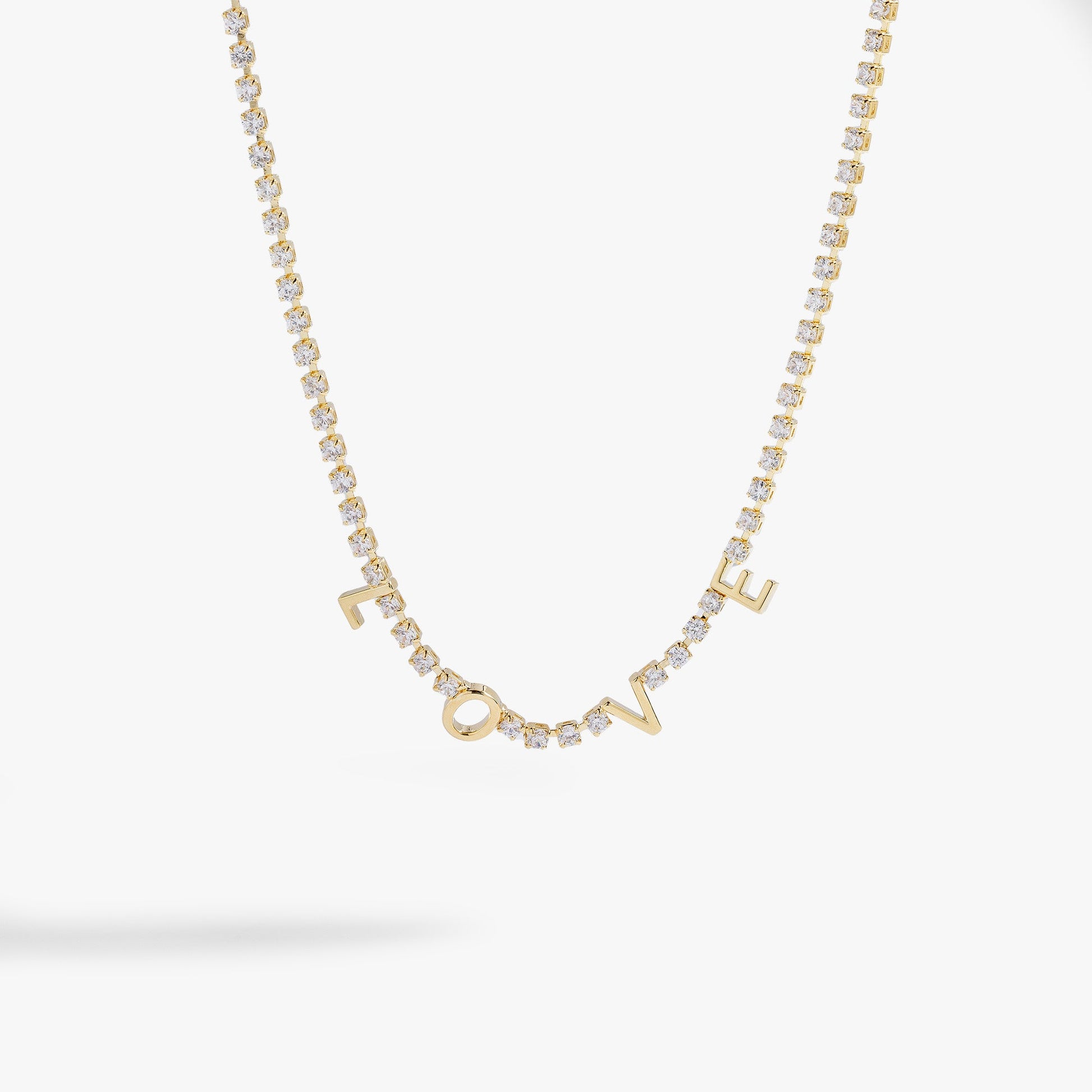 "Love" Crystal Tennis Necklace ALEX AND ANI
