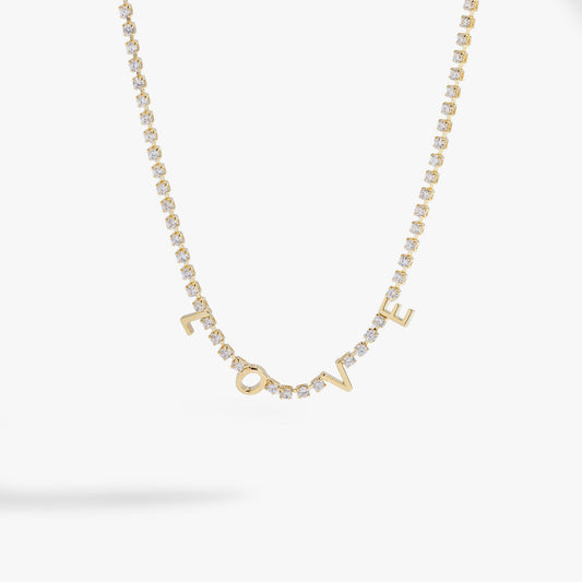 "Love" Crystal Tennis Necklace ALEX AND ANI