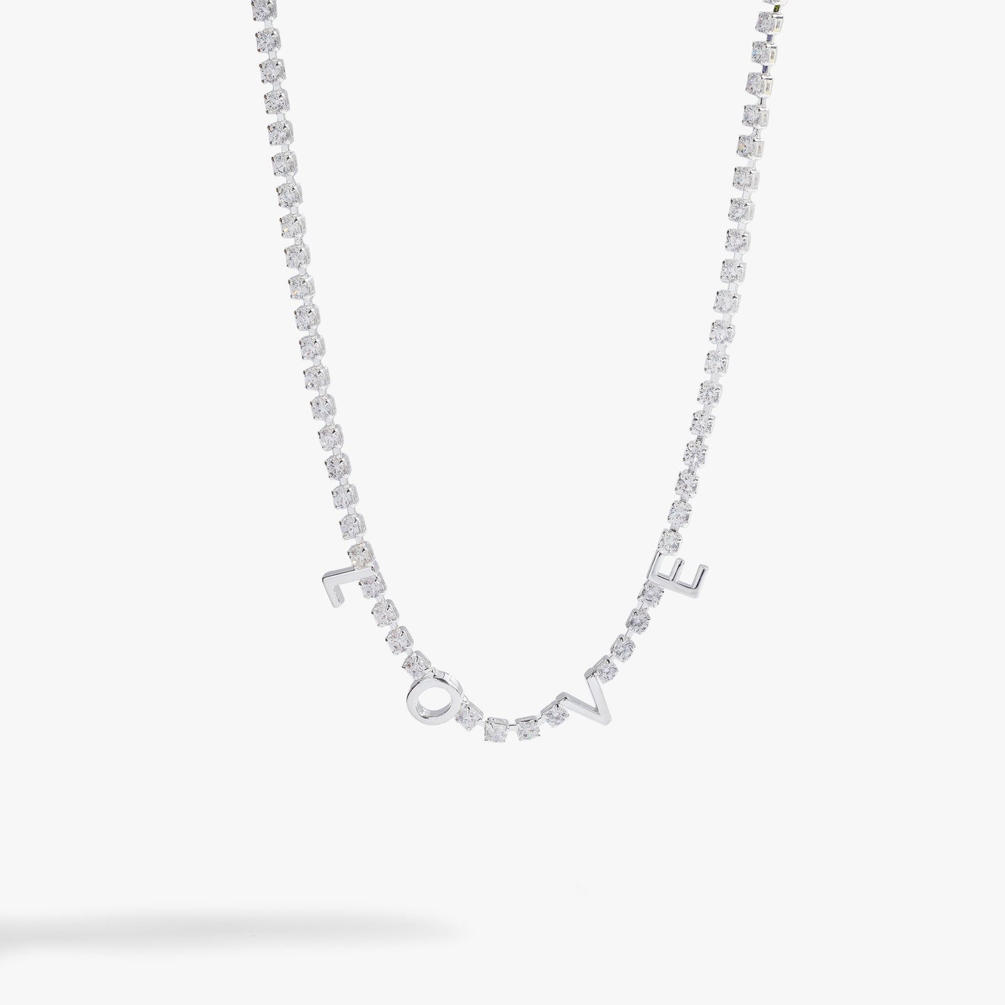 "Love" Crystal Tennis Necklace ALEX AND ANI