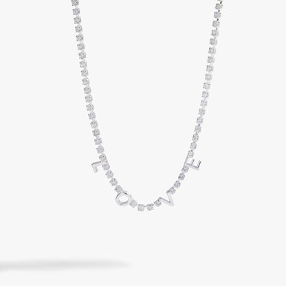 "Love" Crystal Tennis Necklace ALEX AND ANI