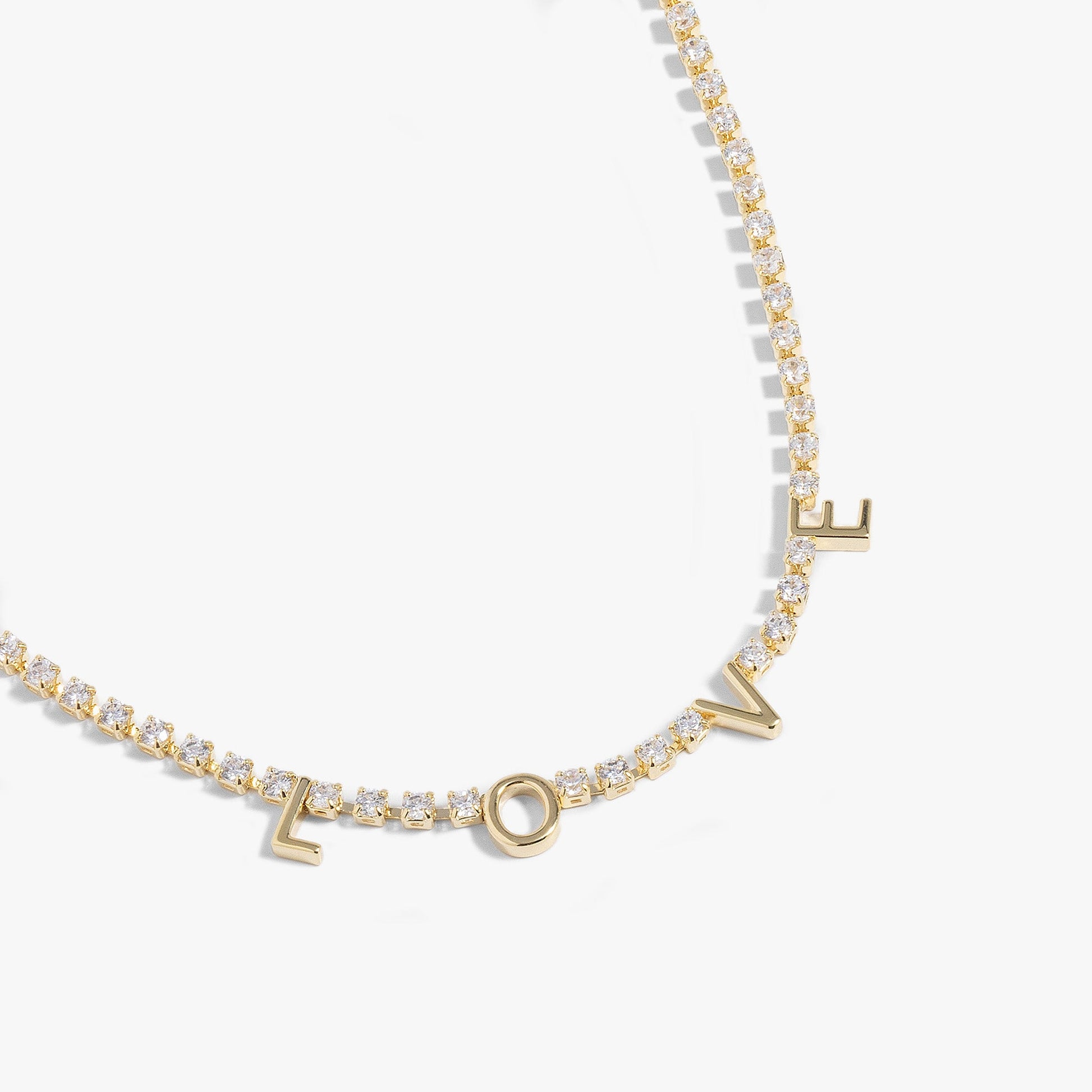 "Love" Crystal Tennis Necklace ALEX AND ANI