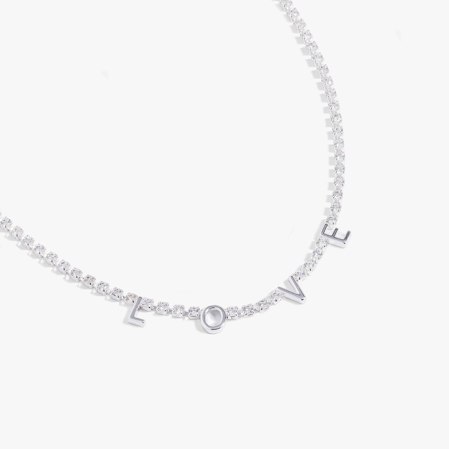 "Love" Crystal Tennis Necklace ALEX AND ANI