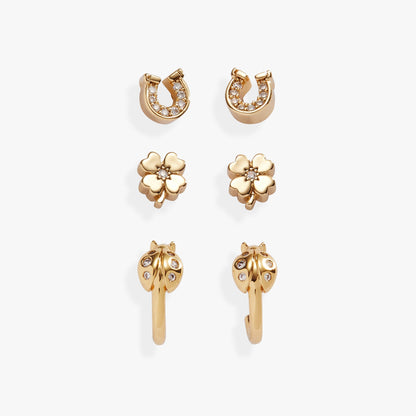 Love and Luck Stud & Hoop Earrings Set of 3 ALEX AND ANI