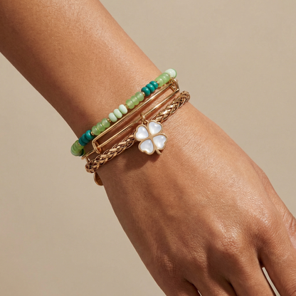 Lucky Four-Leaf Clover Set of 3 Bangles ALEX AND ANI