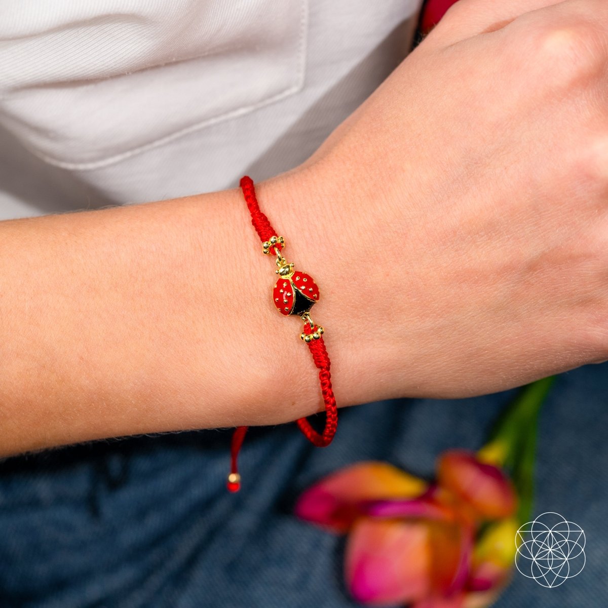 Lucky Ladybug - Four-Strand Red String Bracelet Conscious Items