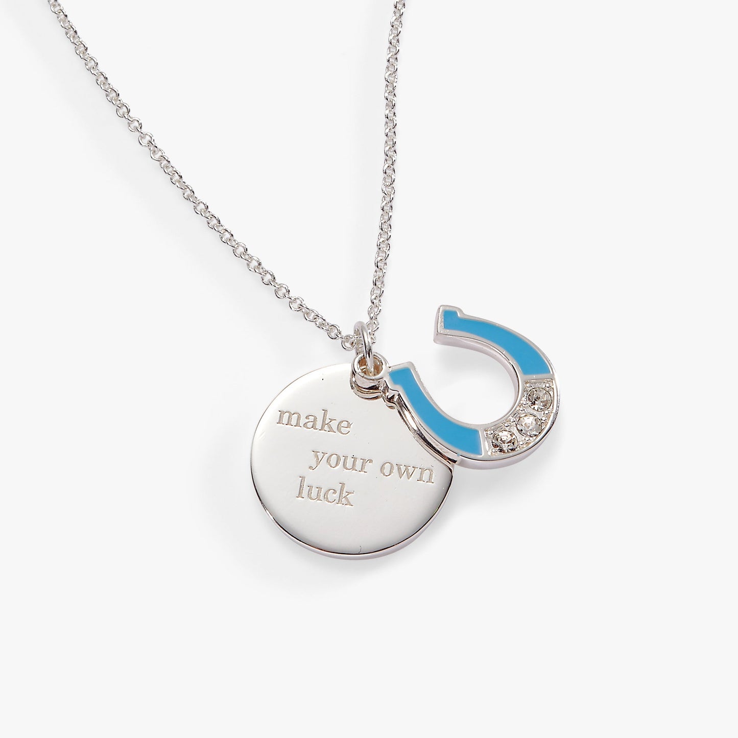 “Make Your Own Luck” Duo Charm Pendant Necklace ALEX AND ANI