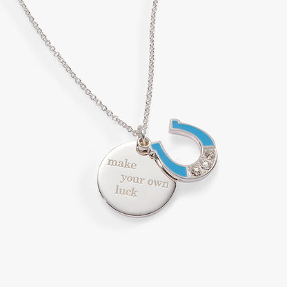 “Make Your Own Luck” Duo Charm Pendant Necklace ALEX AND ANI