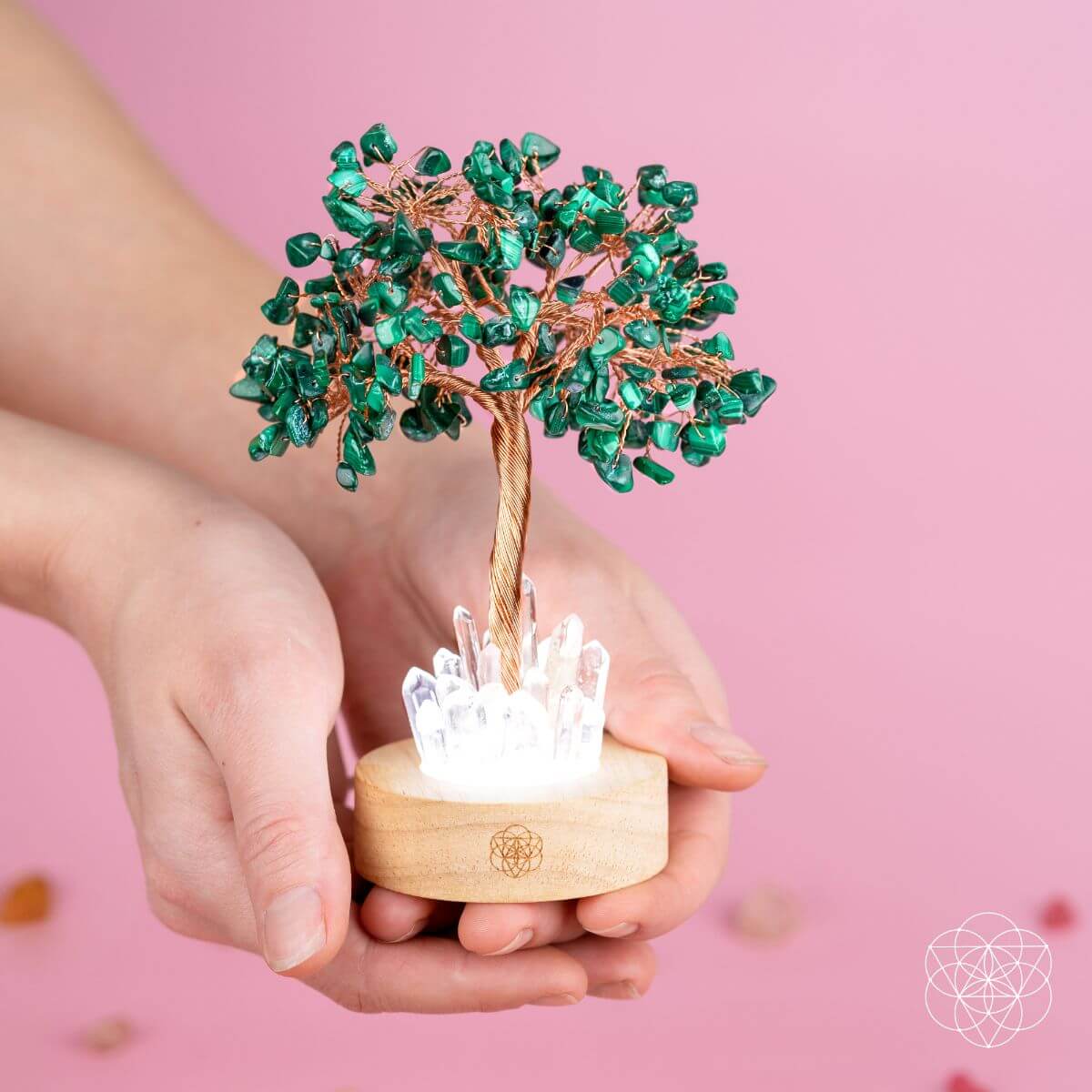 Malachite Anxiety Tree Lamp Conscious Items