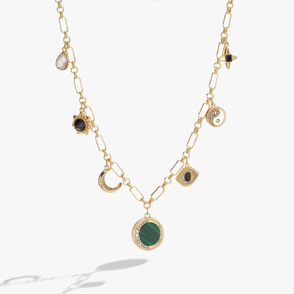 Malachite Charm Necklace ALEX AND ANI