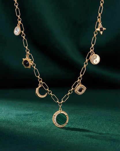 Malachite Charm Necklace ALEX AND ANI