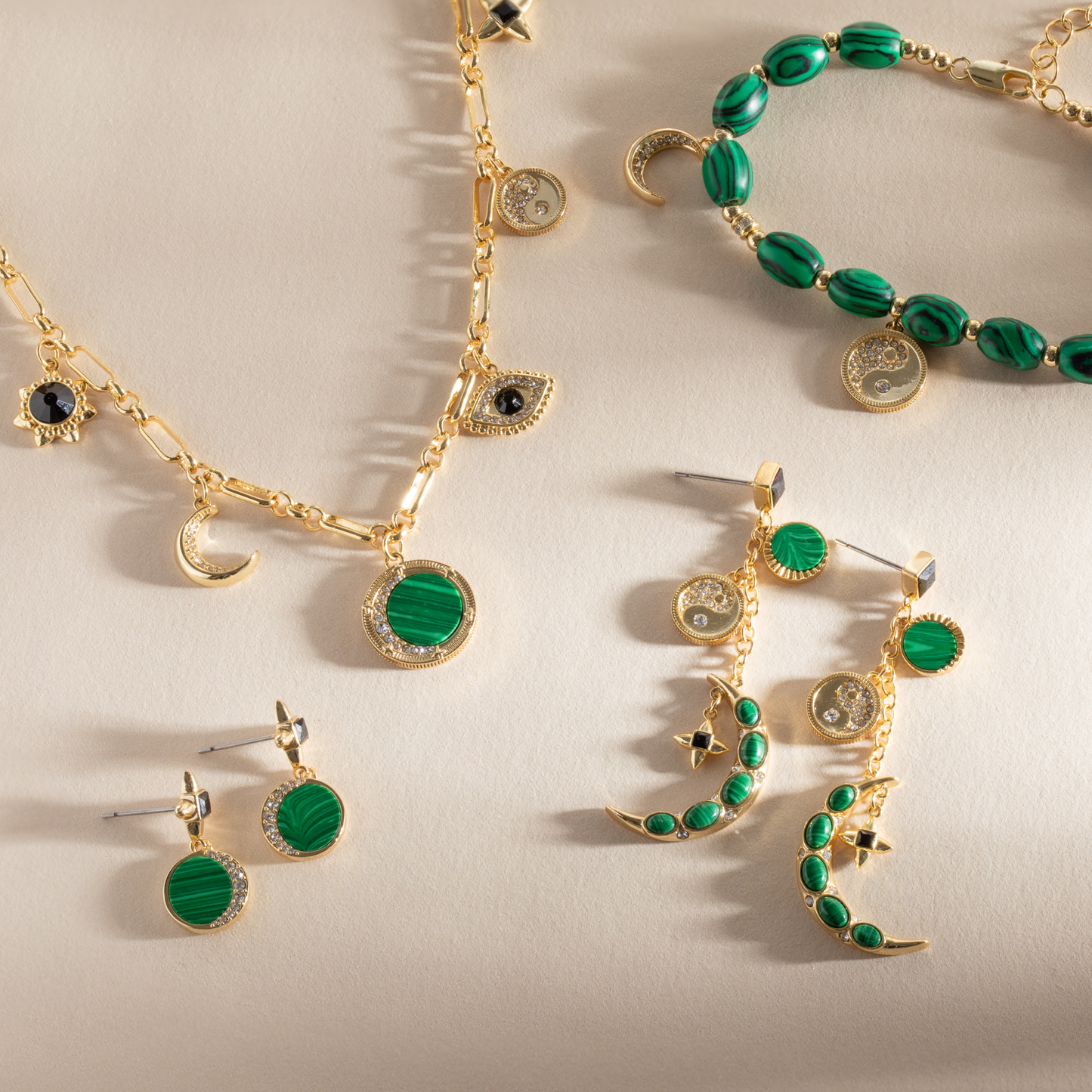 Malachite Charm Earrings ALEX AND ANI