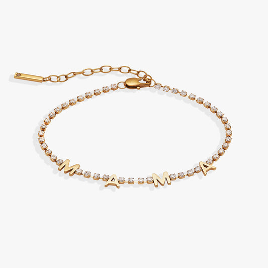 'Mama' Crystal Tennis Bracelet ALEX AND ANI