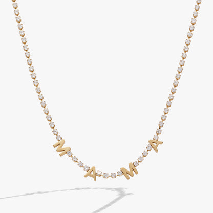 "Mama" Crystal Tennis Necklace ALEX AND ANI