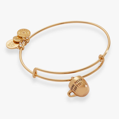 'Mama Needs Coffee' Mug Charm Bangle ALEX AND ANI