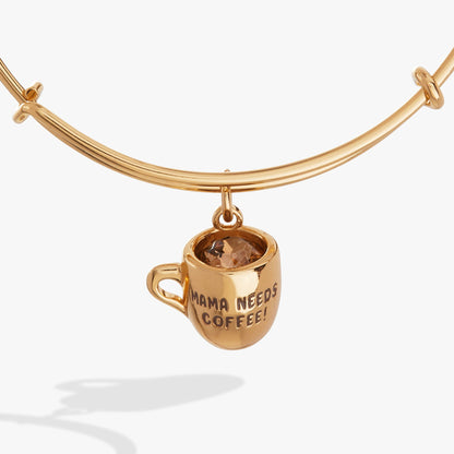 'Mama Needs Coffee' Mug Charm Bangle ALEX AND ANI