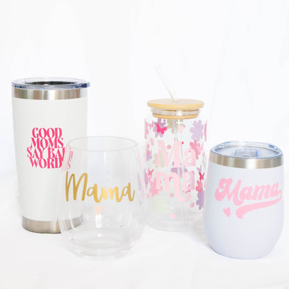 Mama Wine Glass & Tumbler | Mother's Day Gift for Mom Everything Labeled